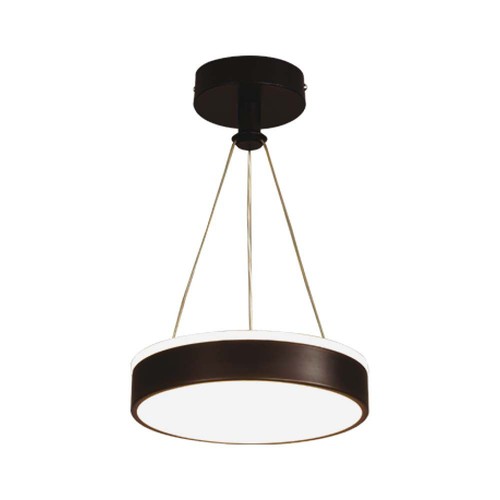 Suspension designer 12W - Ø24cm, 1280lm, noir, 4000K, IP20 intérieur