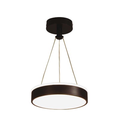 Suspension designer 12W - Ø24cm, 1280lm, noir, 4000K, IP20 intérieur