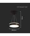 Suspension designer 12W - Ø24cm, 1280lm, noir, 4000K, IP20 intérieur