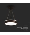 Suspension designer 12W - Ø24cm, 1280lm, noir, 4000K, IP20 intérieur