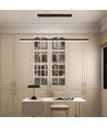 Suspension / Lustre LED designer 23W - 2130lm, noir, rectangulaire, 123x110cm, 4000K, IP20