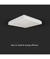 Plafonnier LED designer 18W, carré - 1490lm, blanc, 4000K, IP20