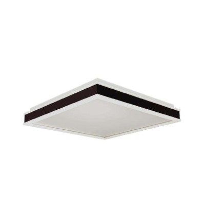 Plafonnier LED designer carré 24W - 2450lm, 45x45cm, bord noir, 4000K, IP20