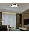 Plafonnier LED designer carré 24W - 2450lm, 45x45cm, bord noir, 4000K, IP20