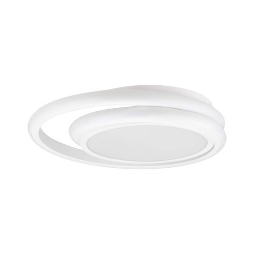 Plafonnier LED designer 24W - Ø30cm, 105lm/W, blanc, rond, 4000K, source lumineuse incl.