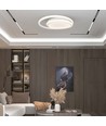 Plafonnier LED designer 24W - Ø30cm, 105lm/W, blanc, rond, 4000K, source lumineuse incl.