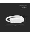 Plafonnier LED designer 24W - Ø30cm, 105lm/W, blanc, rond, 4000K, source lumineuse incl.