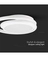 Plafonnier LED designer 24W - Ø30cm, 105lm/W, blanc, rond, 4000K, source lumineuse incl.