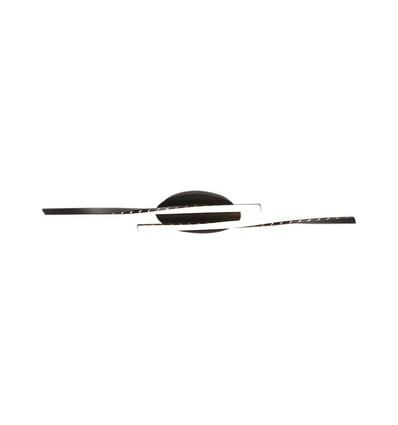 Plafonnier LED designer 12W - 105lm/W, 94,5cm, finition noire, blanc chaud, 3000K