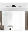 Plafonnier LED designer 12W - 105lm/W, 94,5cm, finition noire, blanc chaud, 3000K