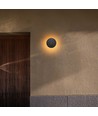 Applique murale LED ronde 12W, noire - CCT, dimmable, IP65, 1200lm, source lumineuse incl.