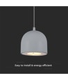 Suspension LED Ø100 3000K Gris clair, boîtier