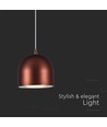 Suspension LED design 8,5W - Ø100mm, marron, 3000K, 850lm, IP20