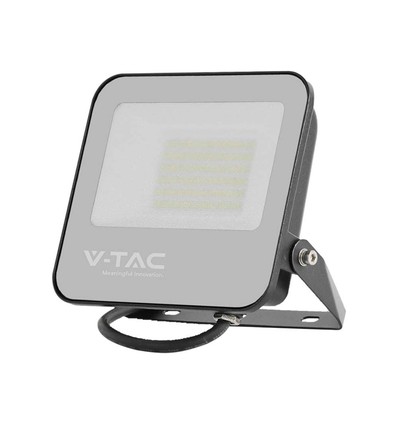 Projecteur LED 50W - 185lm/W, Boîtier noir, verre gris, 4000K, lampe de travail
