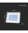 Projecteur LED 200W, Samsung LED chip - 185lm/W, IP65, 6500K, noir, garantie 5 ans