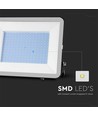Projecteur LED 200W, Samsung LED chip - 185lm/W, IP65, 6500K, noir, garantie 5 ans