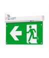 Éclairage de secours 4 en 1 suspendu - panneau EXIT, bouton d'auto-test, fixation mur/plafond/suspension câble, 6000K