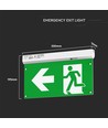 Éclairage de secours 4 en 1 suspendu - panneau EXIT, bouton d'auto-test, fixation mur/plafond/suspension câble, 6000K