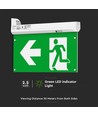 Éclairage de secours 4 en 1 suspendu - panneau EXIT, bouton d'auto-test, fixation mur/plafond/suspension câble, 6000K