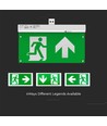 Éclairage de secours 4 en 1 suspendu - panneau EXIT, bouton d'auto-test, fixation mur/plafond/suspension câble, 6000K