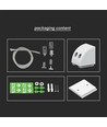 Éclairage de secours 4 en 1 suspendu - panneau EXIT, bouton d'auto-test, fixation mur/plafond/suspension câble, 6000K