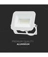 Projecteur 20W - puce Samsung, 3000K, boîtier blanc, verre blanc