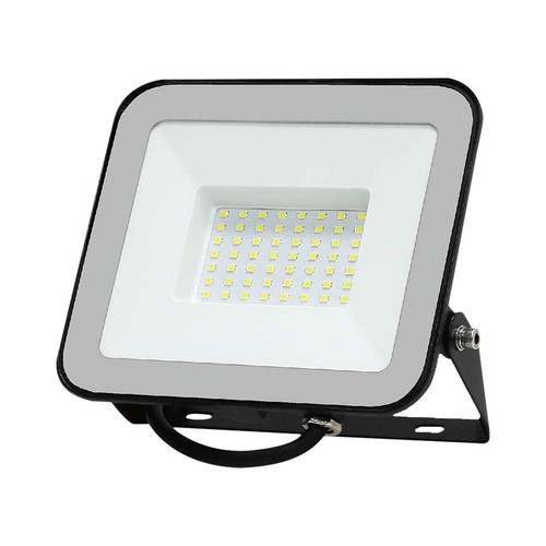 Projecteur LED 50W avec Samsung Chip - 100lm/W, IP65, corps gris, 6500K, extérieur