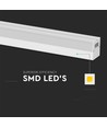 Réglette LED 120cm 40W - 107lm/W, blanc, connectable, IK08, 4000K
