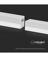Réglette LED 120cm 40W - 107lm/W, blanc, connectable, IK08, 4000K