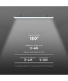 Réglette LED étanche 120cm 36W avec détecteur - 120lm/W, IP65, 6500K, blanc froid