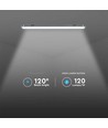Réglette LED étanche 120cm 36W avec détecteur - 120lm/W, IP65, 6500K, blanc froid