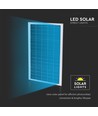 Lampadaire solaire LED 20W - 2500lm, IP65, 6500K, avec panneau solaire