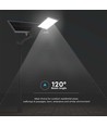 Lampadaire solaire LED 20W - 2500lm, IP65, 6500K, avec panneau solaire