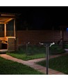 Spot de jardin solaire LED 2W avec piquet - IP65, 3-en-1 CCT, noir, détecteur de mouvement, pied en aluminium