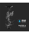 Spot de jardin solaire LED 2W avec piquet - IP65, 3-en-1 CCT, noir, détecteur de mouvement, pied en aluminium