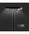 Spot de jardin solaire LED 2W avec piquet - IP65, 3-en-1 CCT, noir, détecteur de mouvement, pied en aluminium