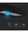 Applique murale solaire LED 6W avec détecteur - 900lm, IP65, noir, 4000K, avec batterie