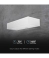 Applique solaire LED 6W avec détecteur - 900lm, IP65, blanc, 4000K, batterie incl.