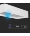 Applique solaire LED 6W avec détecteur - 900lm, IP65, blanc, 4000K, batterie incl.