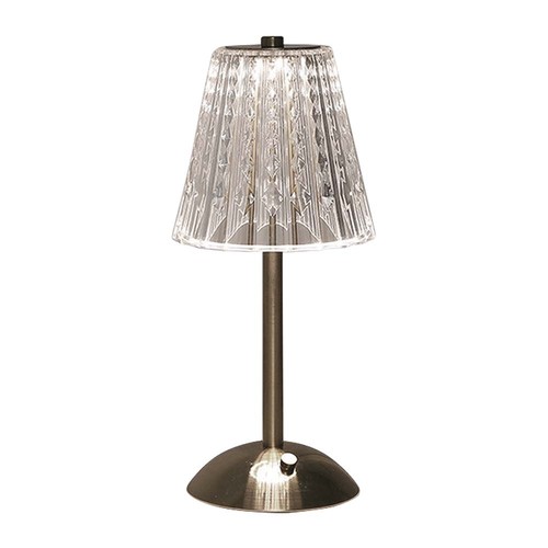 Lampe de table LED rechargeable 2,4W - Tactile dimmable, 3-en-1 CCT, USB-C, Nickel Sand