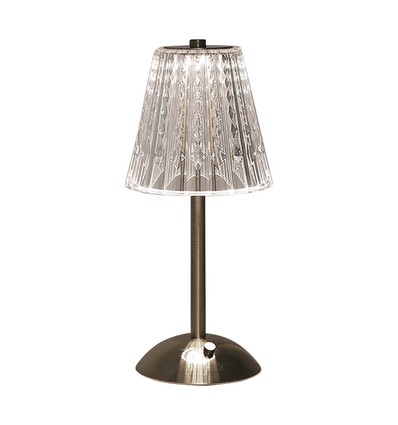 Lampe de table LED rechargeable 2,4W - Tactile dimmable, 3-en-1 CCT, USB-C, Nickel Sand