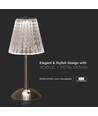 Lampe de table LED rechargeable 2,4W - Tactile dimmable, 3-en-1 CCT, USB-C, Nickel Sand