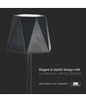 Lampe de table LED rechargeable 1,5W, noir - 150lm, 3-en-1 CCT, tactile dimmable, 5V, batterie incluse