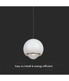 Suspension LED 5W, blanc - Forme cloche, 500lm, 3000K, 60 degrés, IP20