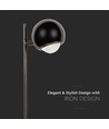 Lampe de table LED 6W en métal noir - 500lm, 3000K, IP20 intérieur, hauteur 44,5cm