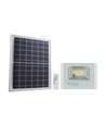 Projecteur LED Panneau Solaire 50W - 6400K, Boîtier Blanc