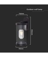 Applique murale E27 avec éclairage haut/bas - IP44 extérieur, noir mat, sans source lumineuse