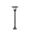 Lanterne de jardin noire - 97,5cm, IP44 extérieur, verre clair, douille E27, sans source lumineuse