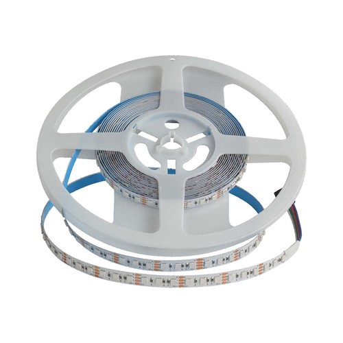 5m 12W/m RGB LED strip - 24V, 120 LED par mètre, IP20, largeur 8mm