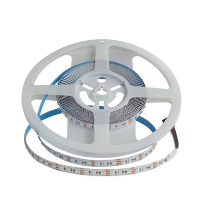 5m 12W/m RGB LED strip - 24V, 120 LED par mètre, IP20, largeur 8mm
